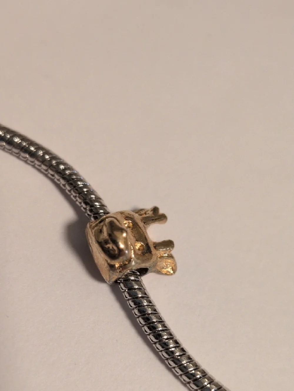 Gold Reindeer Head Charm for‎ Pandora Style Bracelet